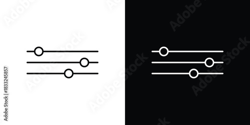 Settings sliders icons vector template, EPS 10 for design