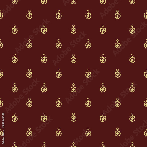 Fast acting time seamless pattern isolated on color background