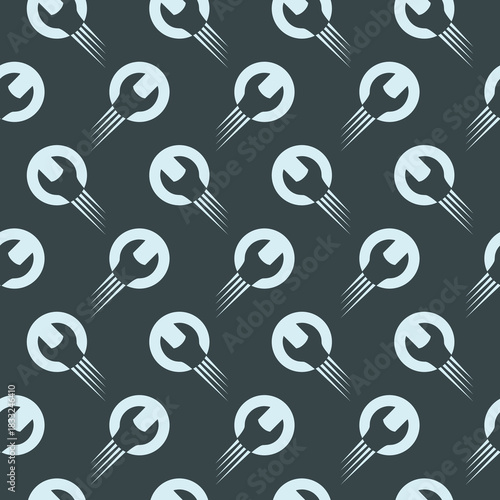 Fast service seamless pattern isolated on color background