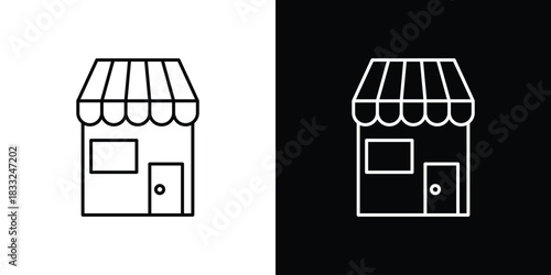 Shop icons vector template, EPS 10 for design