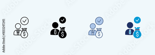 business deal multiple style icon