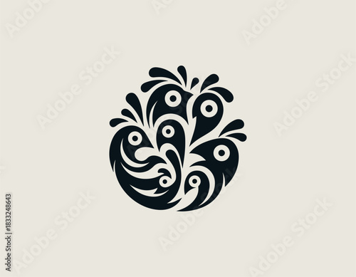 Ugly Birds black vector logo