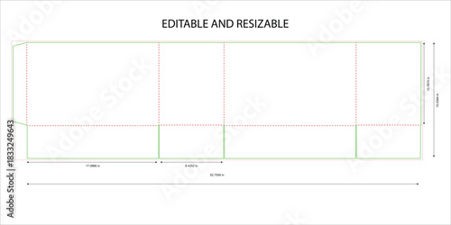 Dieline Template for Tube Attachments and Pipe Fittings Packaging Design