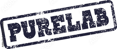 Authentic PURELAB laboratory stamp with grunge effect ideal for scientific documents and research presentations