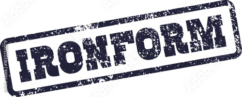 Ironform textured rubber stamp symbol for robust structural engineering and manufacturing branding