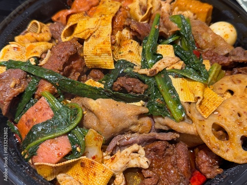 Authentic Chinese Mala Xiang Guo with Assorted Meat, Vegetables, and Lotus Root