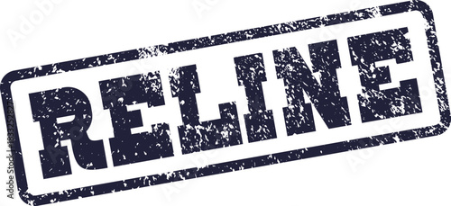 Distressed Reline Stamp for Renovation Project Documentation and Official Approval Use