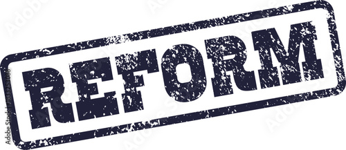 Professional Reform Rubber Stamp Mark for Structural Improvement and Progressive Change Processes