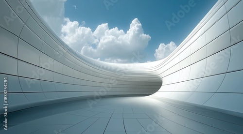 Modern design with fluid lines and clouds