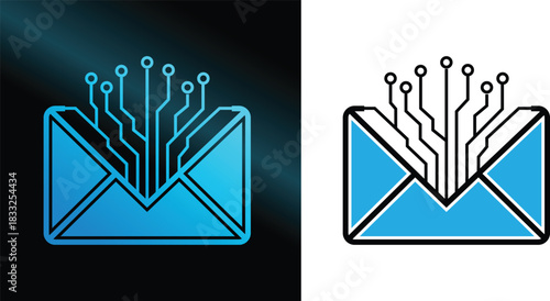 AI-powered email filter icon