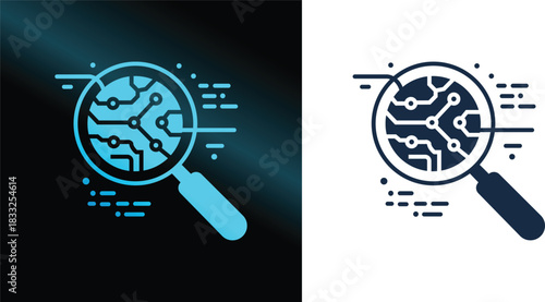 AI-powered search engine icon