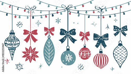 Festive Holiday Ornament Garland