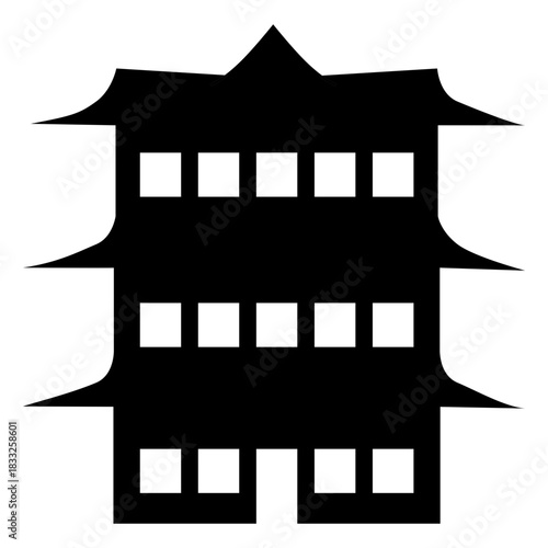 Buddhist pagoda icon 02