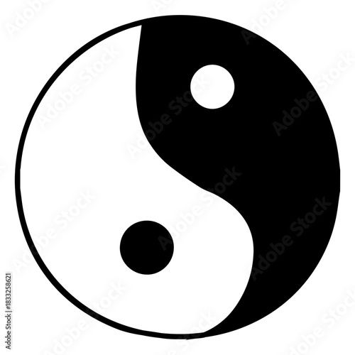 Buddhist yin yang icon