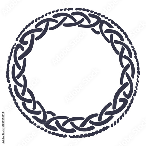 Celtic emblem wreath nordic