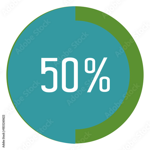 50 percent progress tag