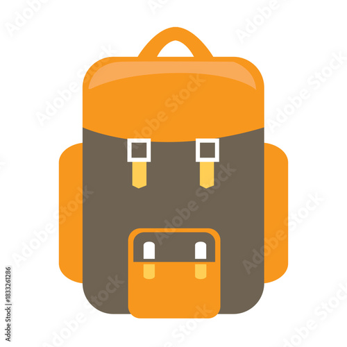 Backpack camping icon