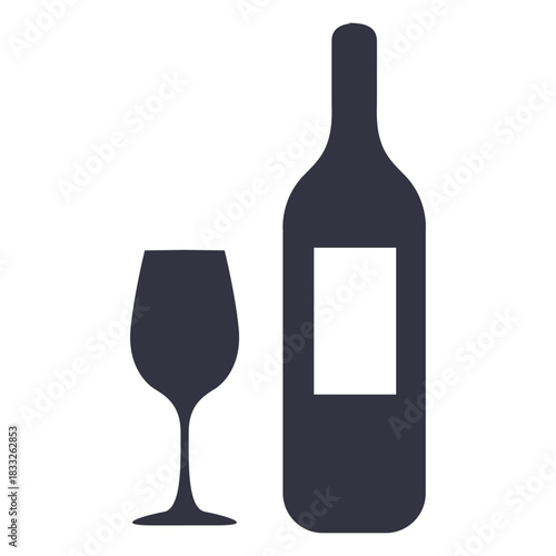Champagne glass bottle icon