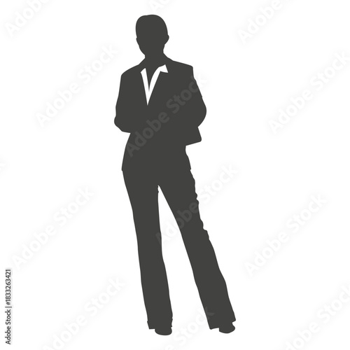 Female office executive silhouette