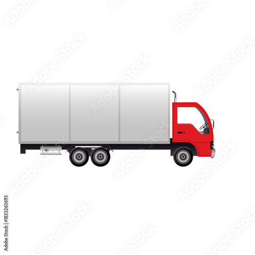 Glossy shipment truck