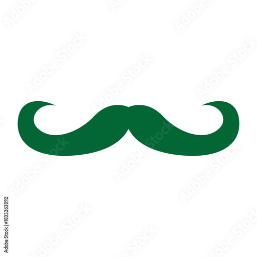 Green st patrick mustache