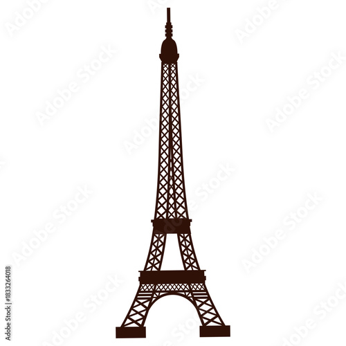 Hand drawn eiffel tower