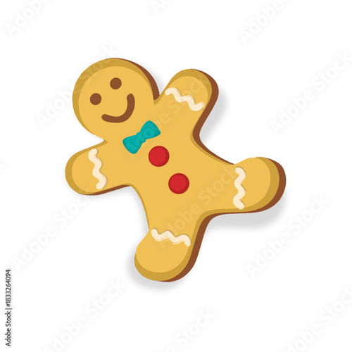 Happy gingerbread man cookie