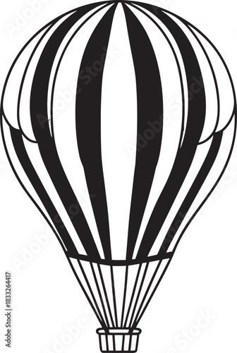 hot air balloon vector illustration