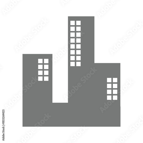 Multistoried buildings real estate icon