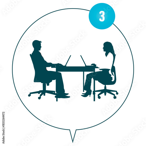 Office staff working desk