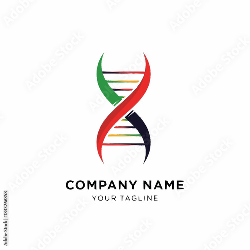Colorful DNA Double Helix Structure Symbolizing Genetics and Science.
