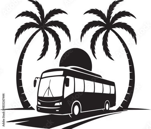 tourist bus vector illustration