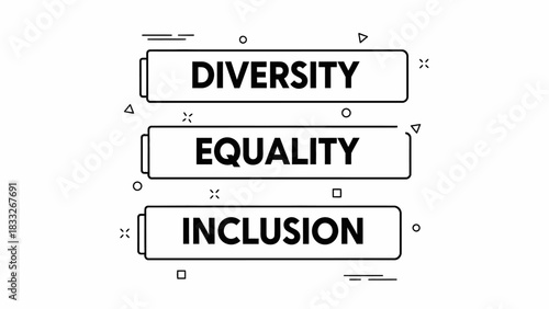 Diversity, Equality, Inclusion (DEI) Concept - Vector Illustration