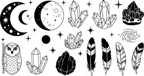 Mystic Moon Crystal Sacred Symbols Mega Bundle