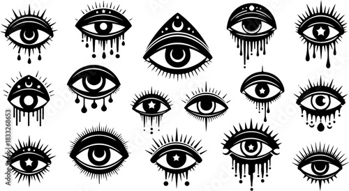 Mystic Hand & Celestial Elements Silhouette Bundle – Moon Star Magic Vector Set