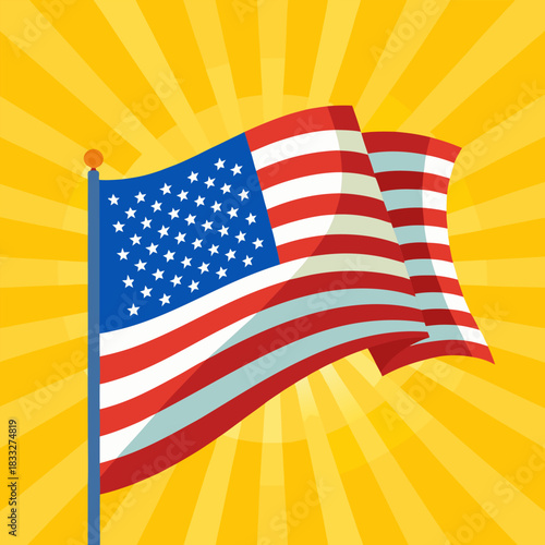 american flag and stars