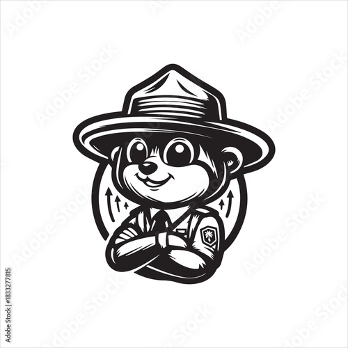 Park Ranger Vector Logo Illustrations Wildlife Conservation Design