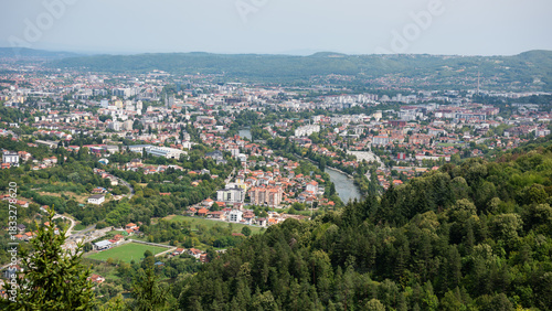 View of Banja Luka from Banj hill during sunny day