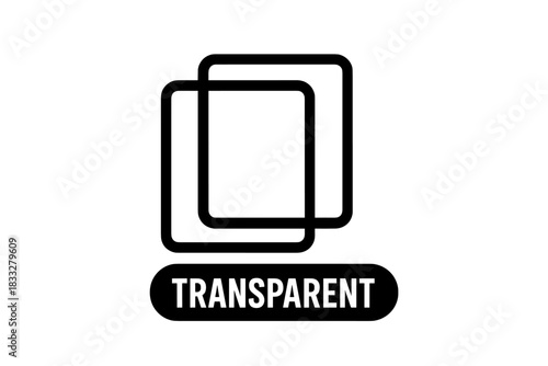 Minimalist black and white symbol for transparency or opacity adjustment feature