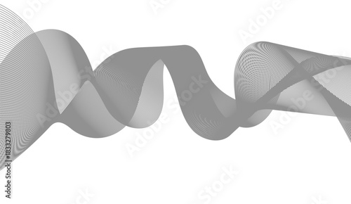 Abstract wave line. Digital frequency equalizer. digital Stylized line art background. Vector
