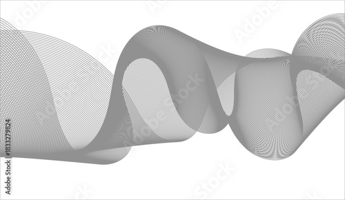 Abstract wave line. Digital frequency equalizer. digital Stylized line art background. Vector