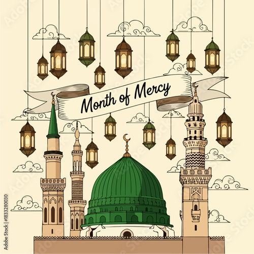 Month of Mercy illustration vector