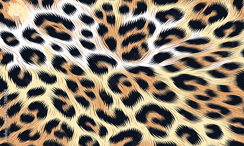Leopard animal skin and fur texture for a wild background