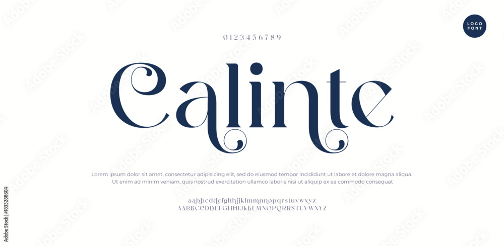 Fototapeta premium Bold hand-drawn “Calinte” vector lettering in modern brush style. Editable EPS file, perfect for streetwear, branding, or print-on-demand products