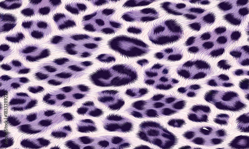 Abstract purple animal skin with leopard spots, a soft fur texture