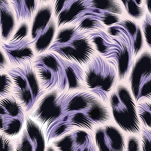 Abstract purple animal skin with flowing fur texture pattern