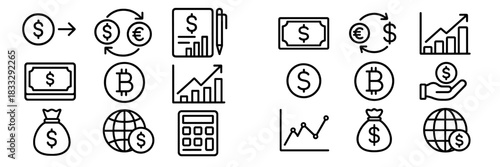 Essential collection of financial concepts covering currency exchange banking and investment