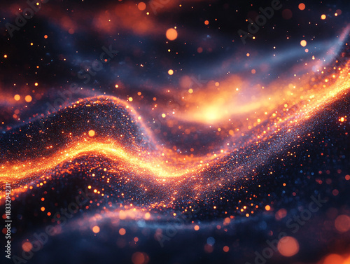 Vibrant abstract gradient wave background with blue purple and orange flowing mesh lines, smooth colorful silk texture, dynamic motion energy backdrop for creative modern digital art wallpaper design