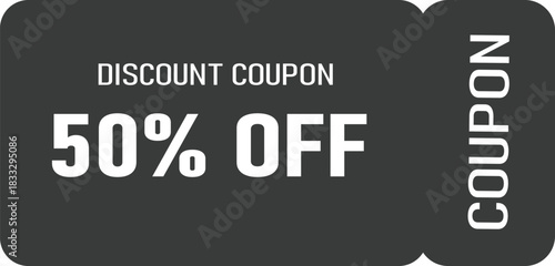 Vector coupon. Discount coupon template isolated