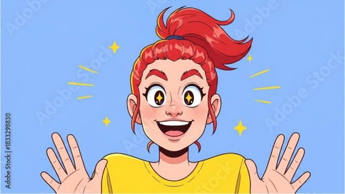 High-quality black outline art of a surprised person, eyebrows raised, mouth slightly open, expressive reaction, minimal line portrait illustration 